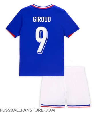 Frankreich Olivier Giroud #9 Replik Heimtrikot Kinder EM 2024 Kurzarm (+ Kurze Hosen)